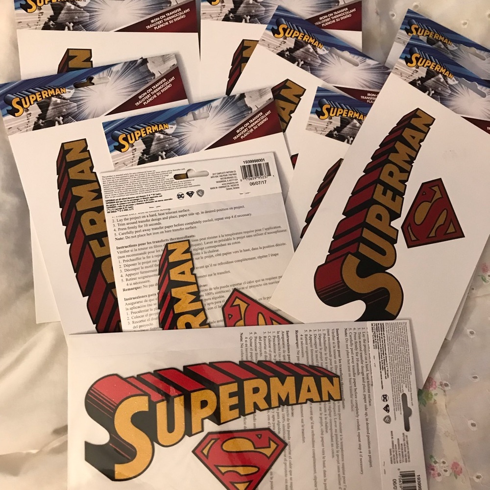 Lot 40 Simplicity Superman Vinyl Decals dc comics craft toy